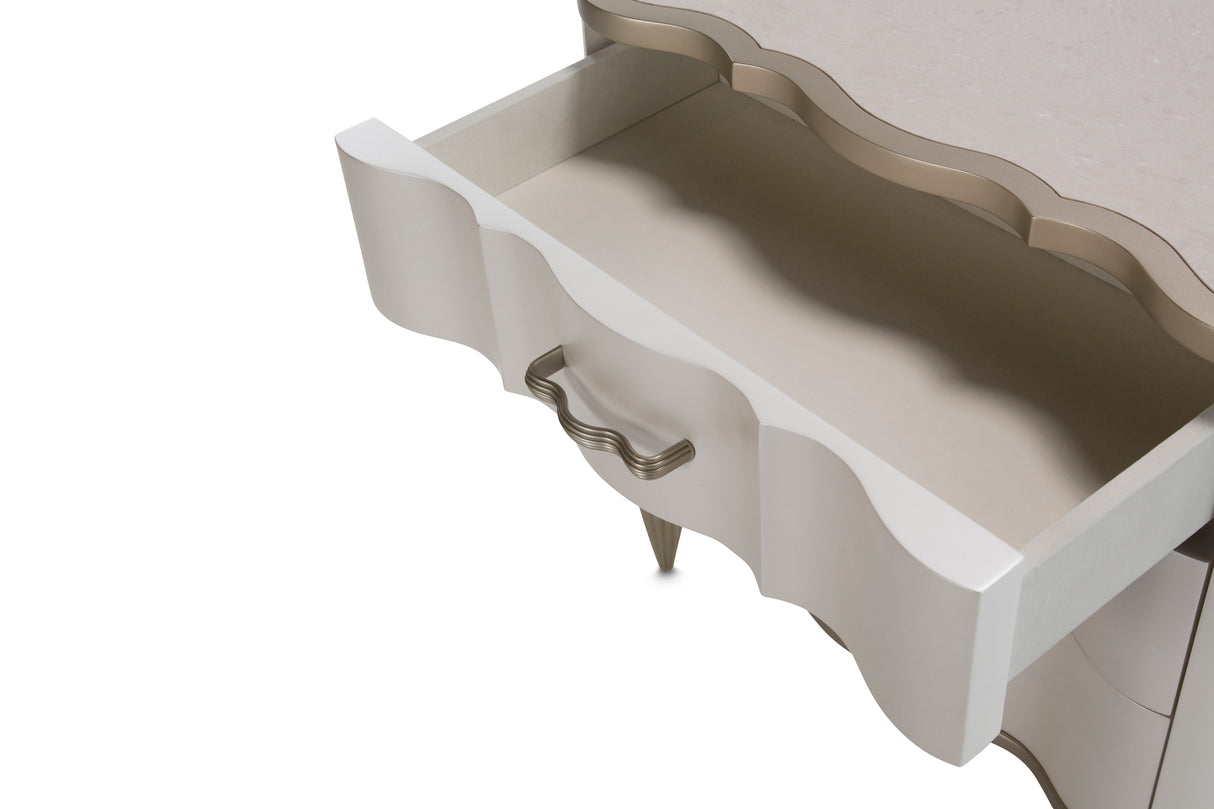 London Place - Nightstand - Creamy Pearl