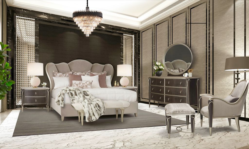 Villa Cherie - Dresser & Mirror - Hazelnut