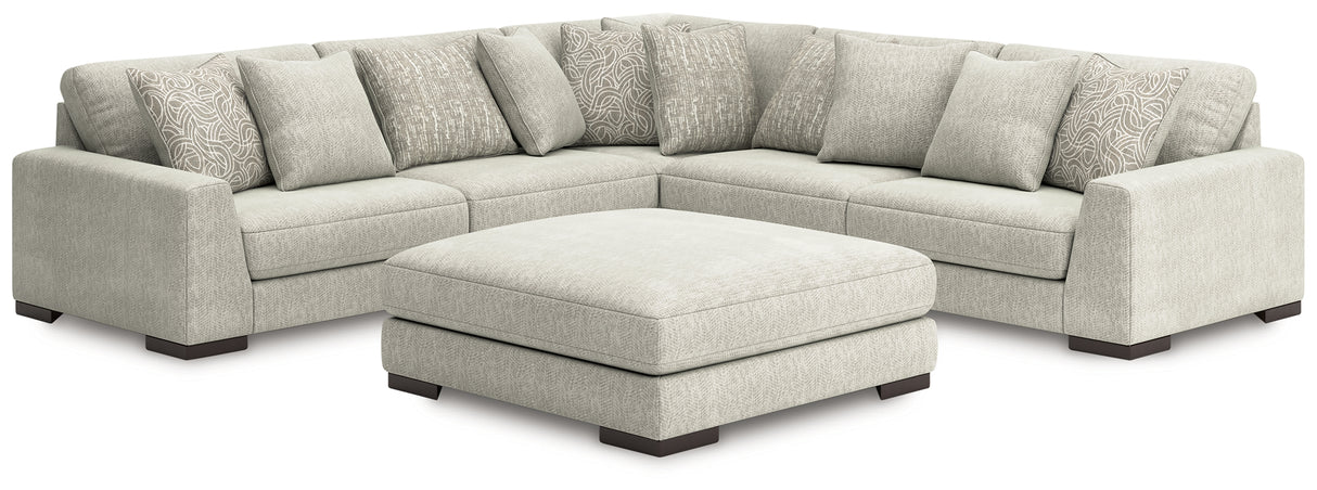 Regent Park 6-Piece Sectional with Ottoman (Armless Chair, Armless Chair, Left-Arm Facing Corner Chair, Right-Arm Facing Corner Chair, Wedge, Oversized Accent Ottoman)
