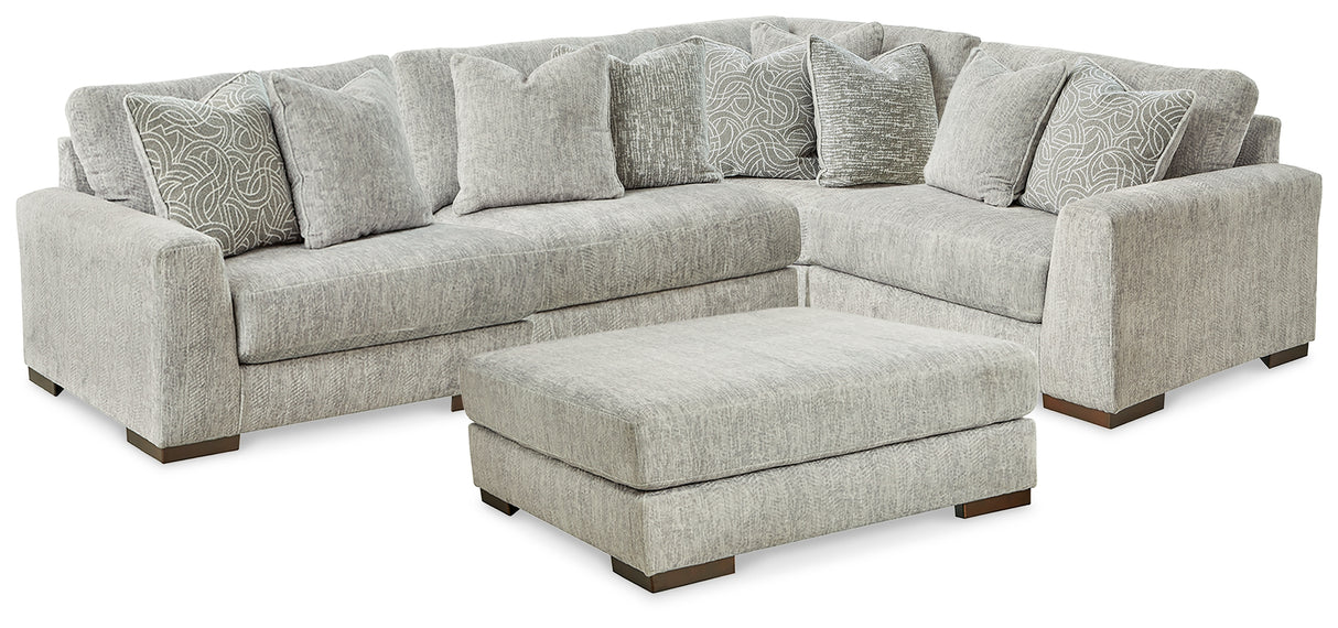 Regent Park 5-Piece Sectional with Ottoman (Armless Chair, Left-Arm Facing Corner Chair, Right-Arm Facing Corner Chair, Wedge, Oversized Accent Ottoman)