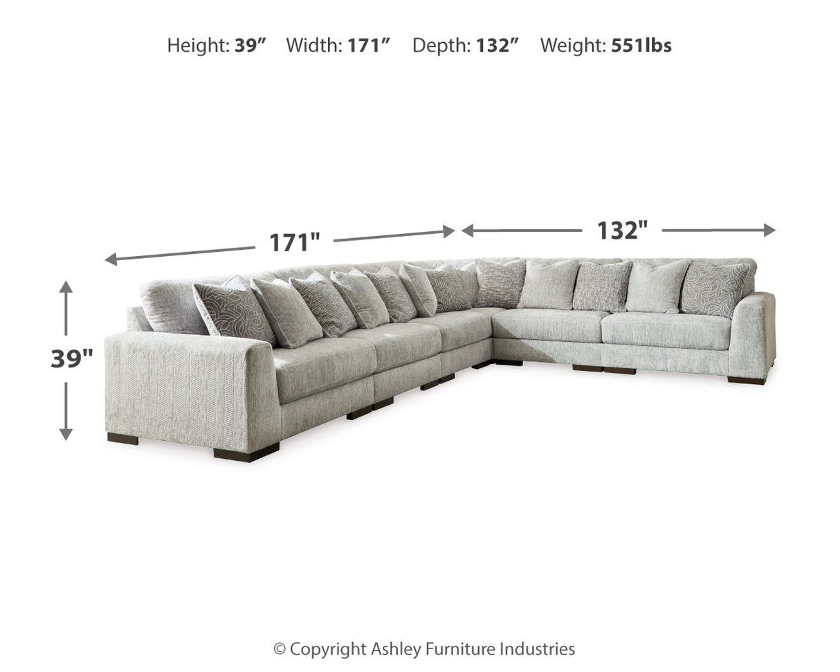 Regent Park 7-Piece Sectional with Ottoman (Armless Chair, Armless Chair, Armless Chair, Left-Arm Facing Corner Chair, Right-Arm Facing Corner Chair, Wedge, Oversized Accent Ottoman)
