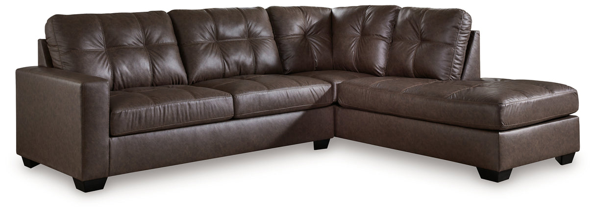 Barlin Mills 2-Piece Sectional with Chaise (Color: Umber, Sectional Orientation: Right Arm Facing)