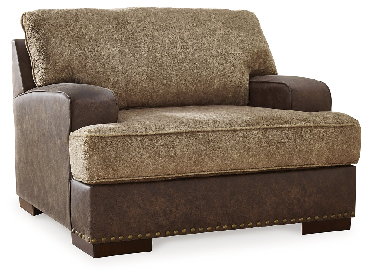 Alesbury 4-Piece Sofa, Loveseat, Chair and Ottoman (Sofa, Loveseat, Oversized Chair, Ottoman)
