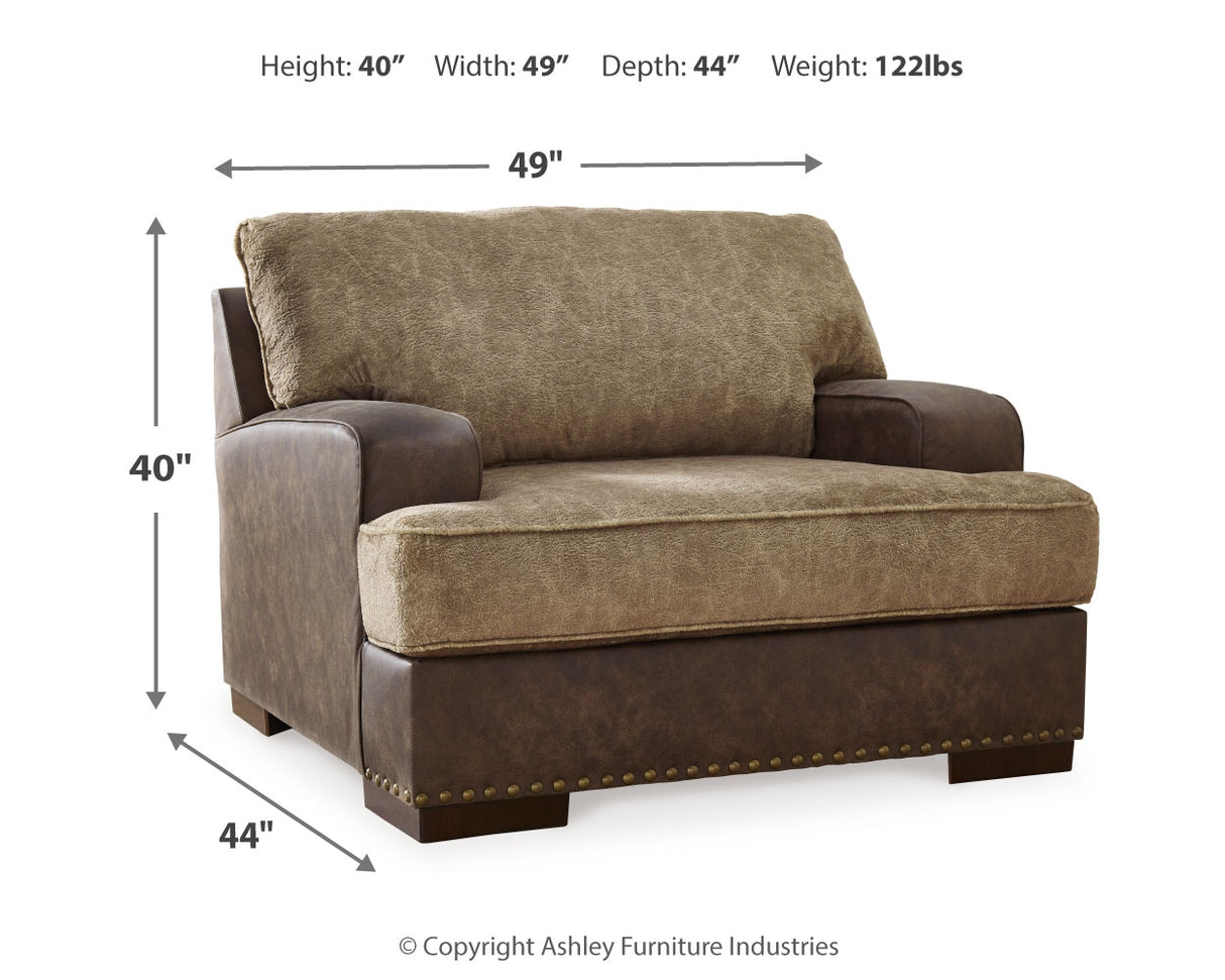 Alesbury 2-Piece Chair and Ottoman (Oversized Chair, Ottoman)