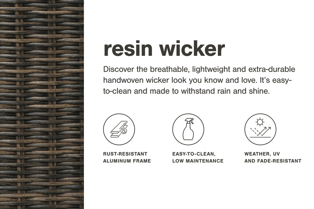 Paradise Trail Outdoor Bar Fire Pit Table with 6 Barstools