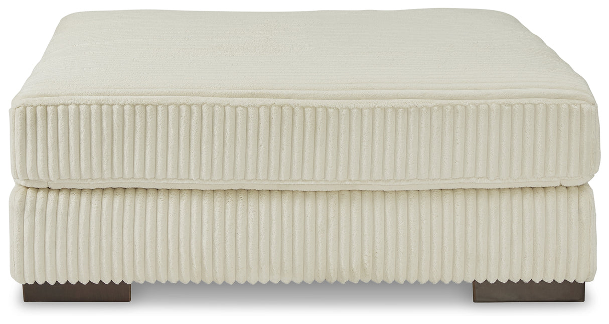 Lindyn Oversized Accent Ottoman (Color: Ivory)
