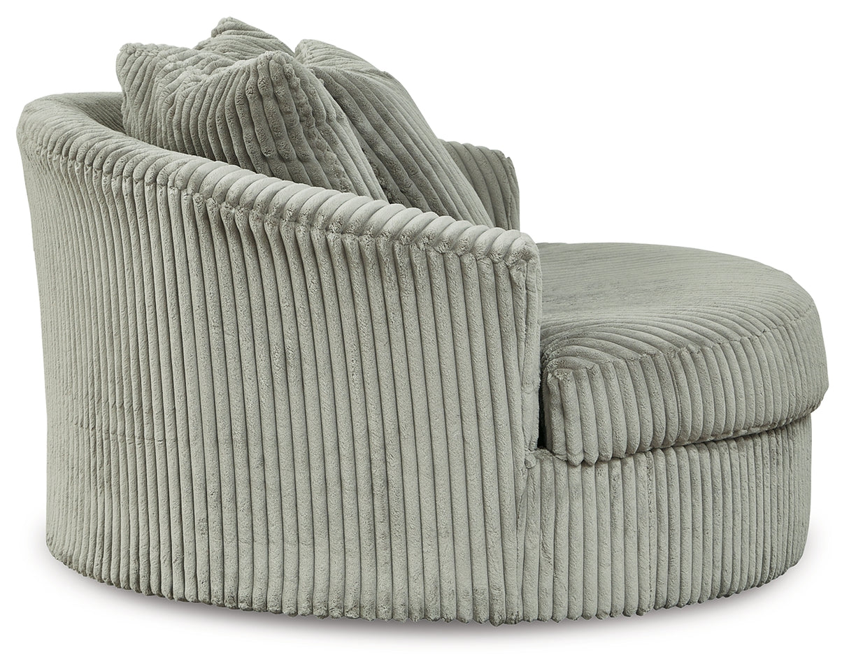 Lindyn Super Chaise with Oversized Swivel Chair