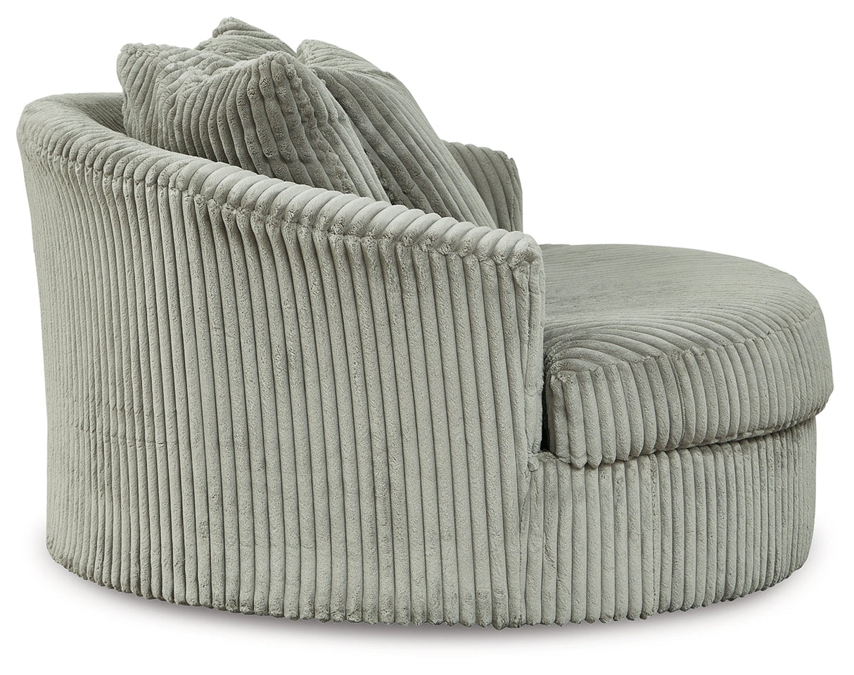 Lindyn Super Chaise with Oversized Swivel Chair