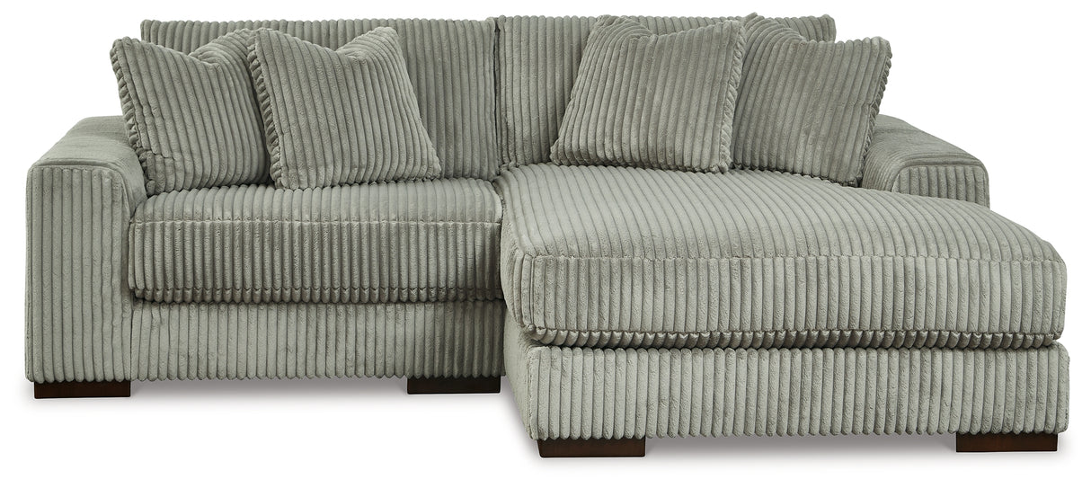 Lindyn 2-Piece Sectional with Chaise (Color: Fog, Sectional Orientation: Right Arm Facing)