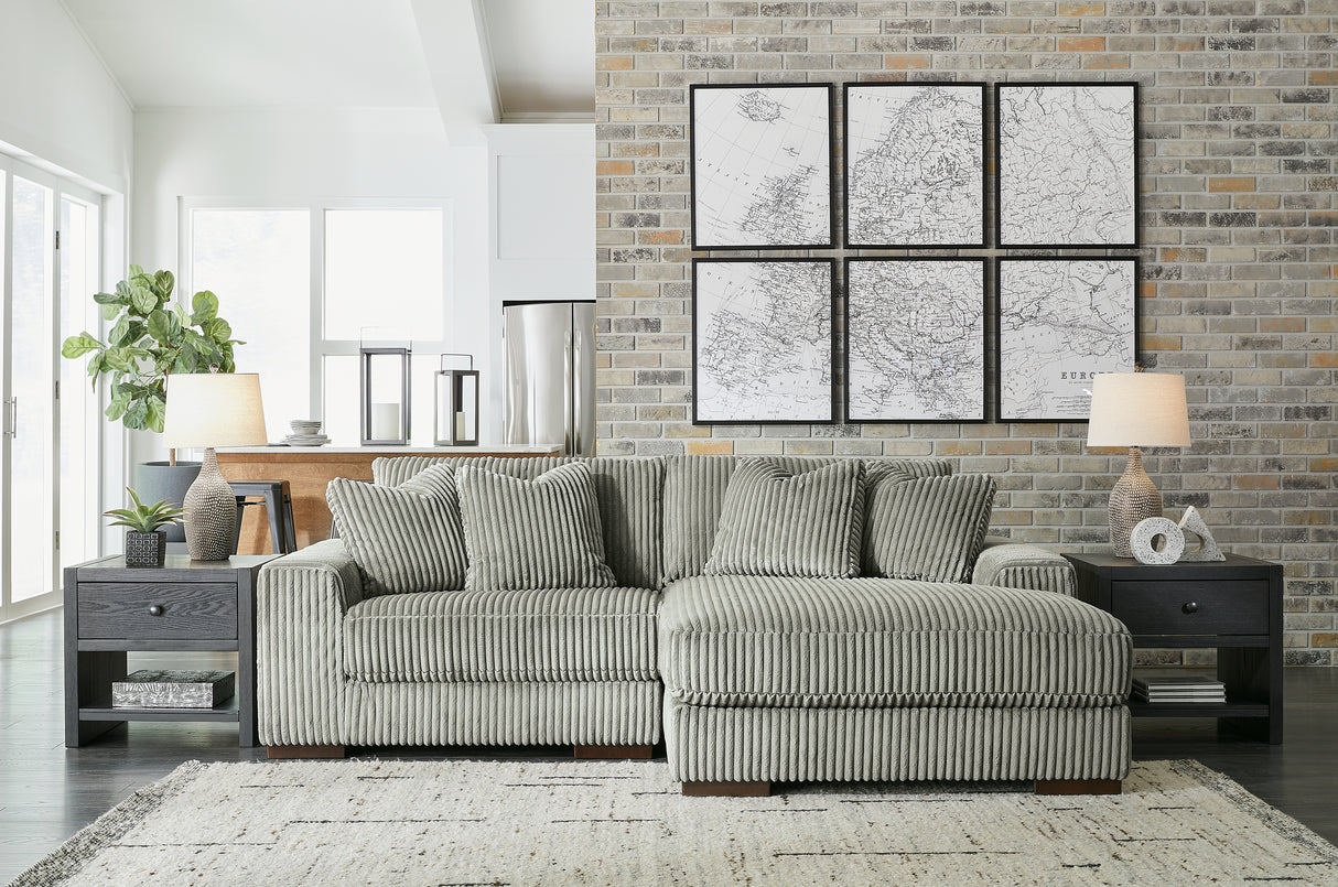 Lindyn 3-Piece Sectional with Ottoman (Right-Arm Facing Corner Chaise, Left-Arm Facing Corner Chair, Oversized Accent Ottoman)