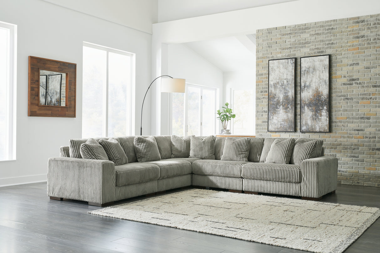 Lindyn 5-Piece Sectional (Color: Fog)