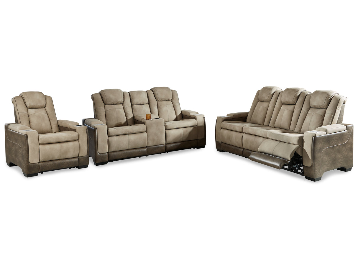 Next-Gen DuraPella 3-Piece Sofa, Loveseat and Recliner (Power Reclining Sofa, Power Reclining Loveseat with Console, Power Recliner)