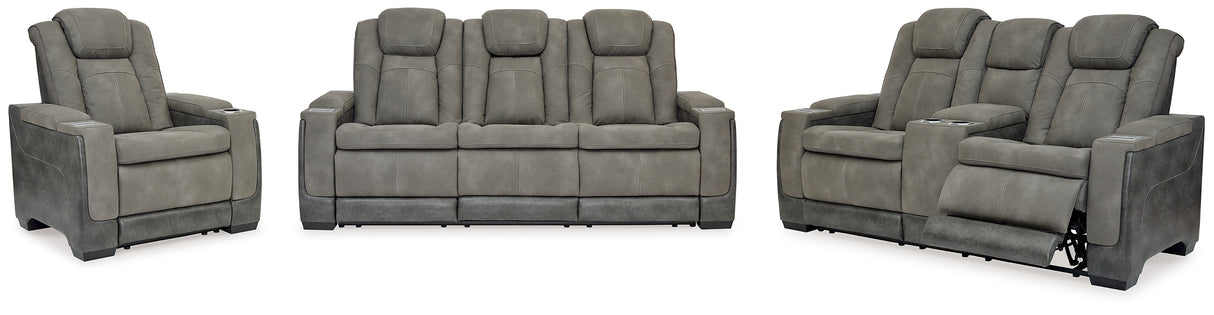 Next-Gen DuraPella 3-Piece Sofa, Loveseat and Recliner (Power Reclining Sofa, Power Reclining Loveseat with Console, Power Recliner)