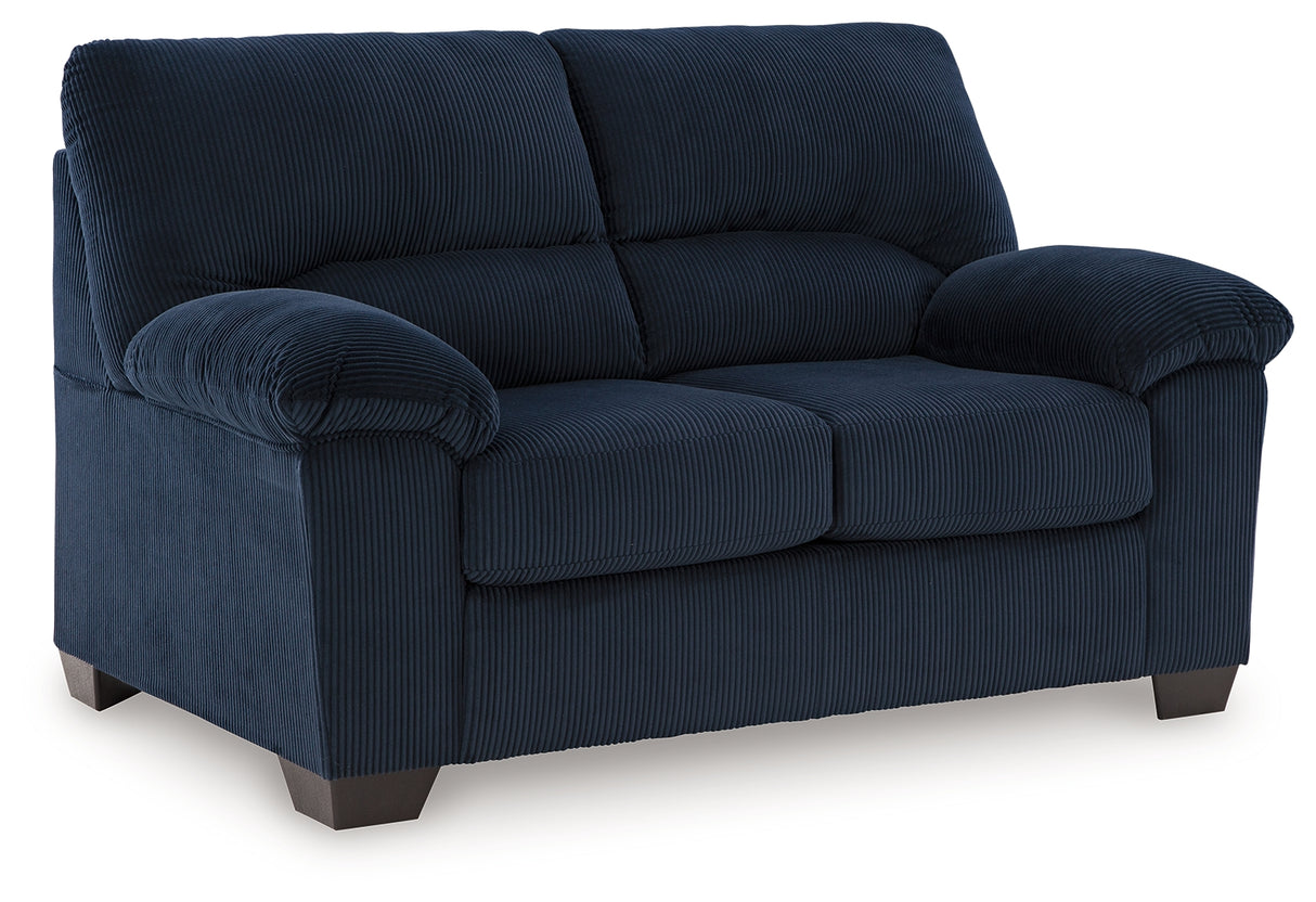SimpleJoy Loveseat (Color: Navy)