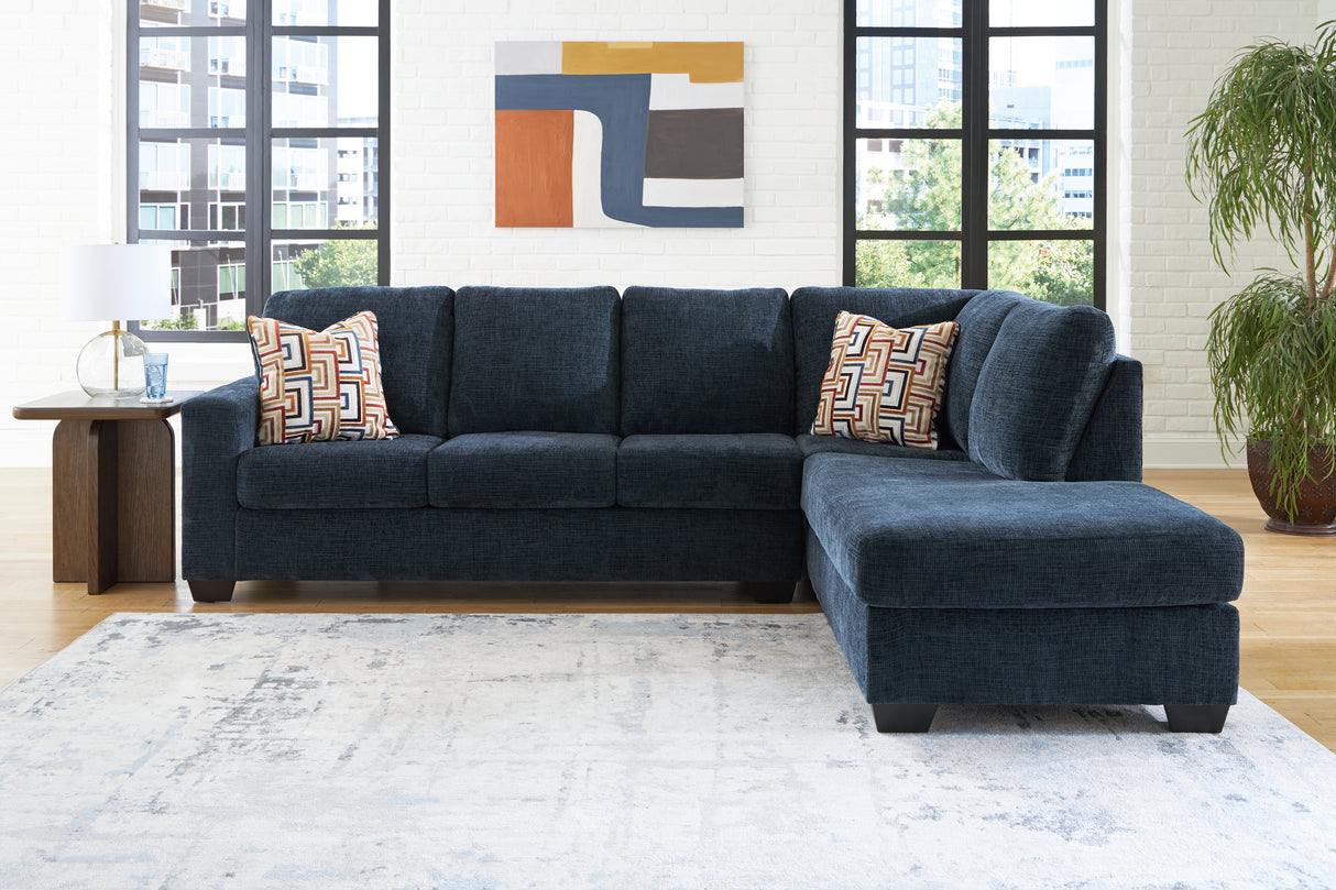 Aviemore 2-Piece Sectional with Chaise (Color: Ink, Sectional Orientation: Right Arm Facing)