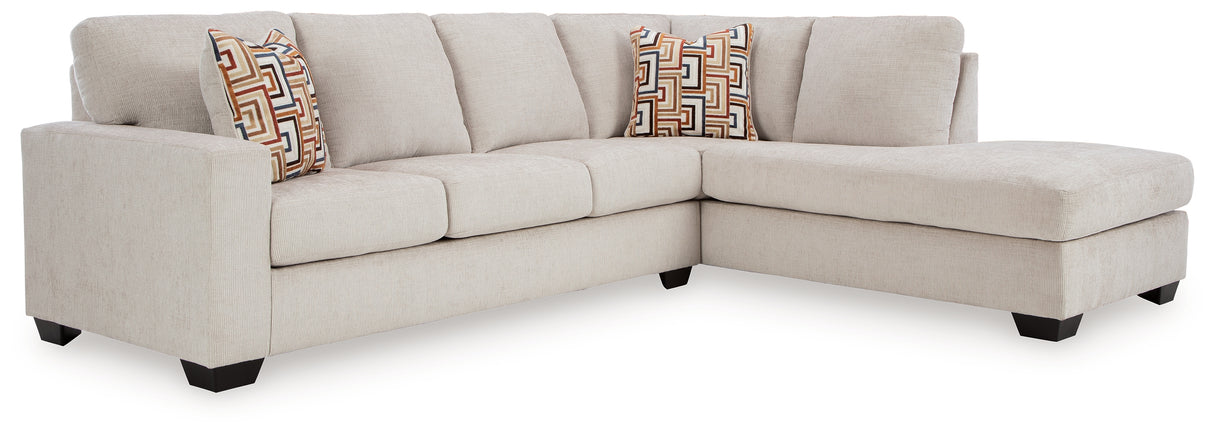 Aviemore 2-Piece Sectional with Chaise (Color: Stone, Sectional Orientation: Right Arm Facing)