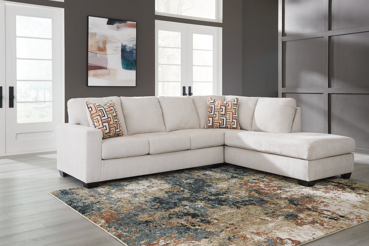 Aviemore 2-Piece Sectional with Chaise (Color: Stone, Sectional Orientation: Right Arm Facing)