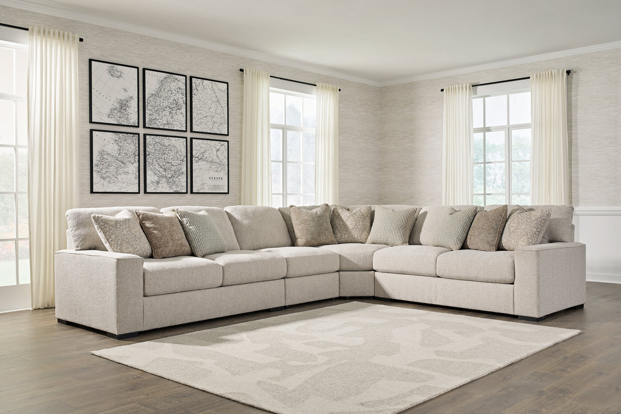 Ballyton 5-Piece Sectional with Ottoman (Armless Chair, Left-Arm Facing Loveseat, Right-Arm Facing Loveseat, Wedge, Oversized Accent Ottoman)