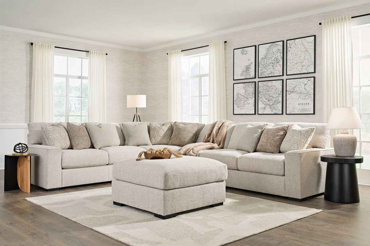 Ballyton 5-Piece Sectional with Ottoman (Armless Chair, Left-Arm Facing Loveseat, Right-Arm Facing Loveseat, Wedge, Oversized Accent Ottoman)