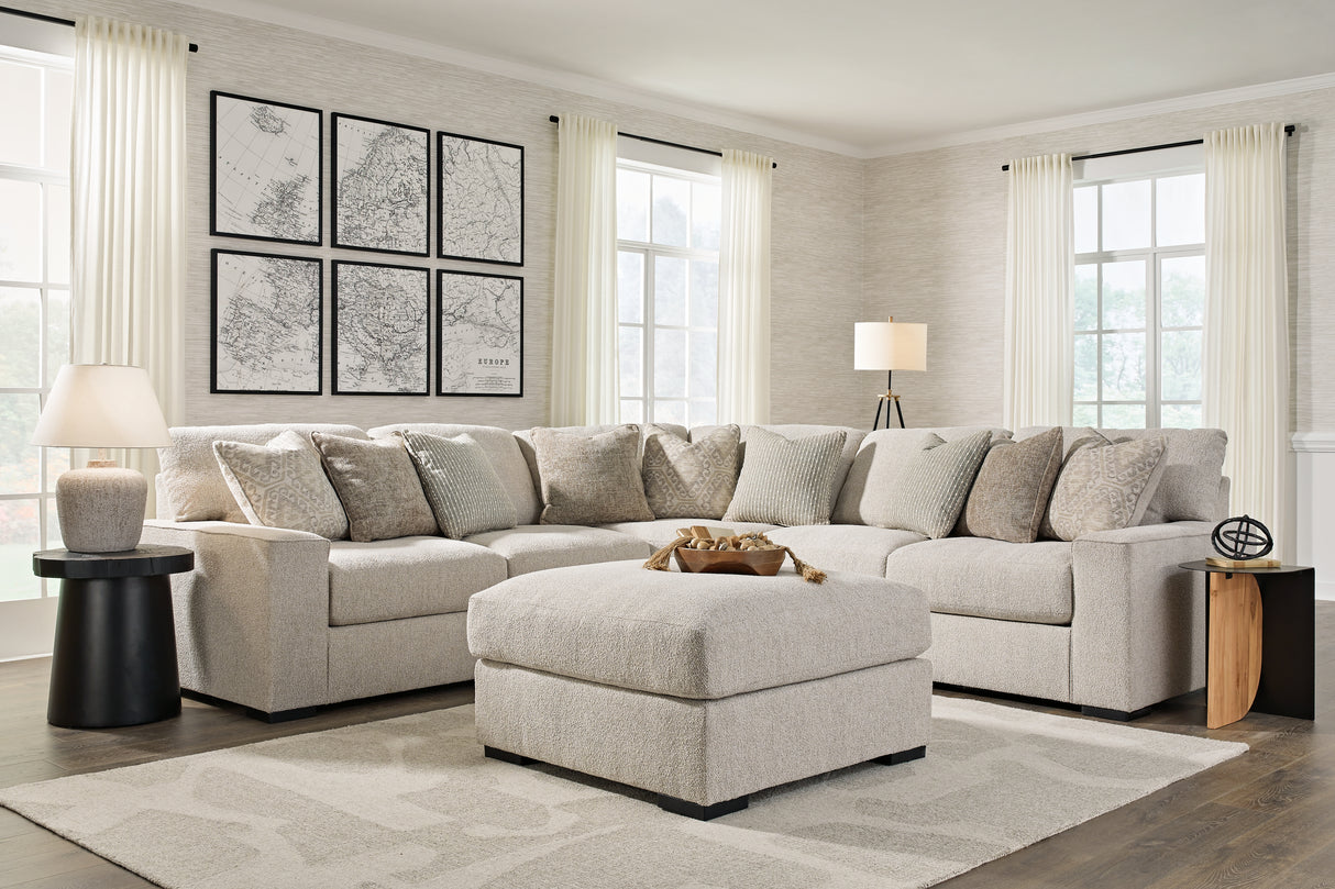 Ballyton 4-Piece Sectional with Ottoman (Left-Arm Facing Loveseat, Right-Arm Facing Loveseat, Wedge, Oversized Accent Ottoman)