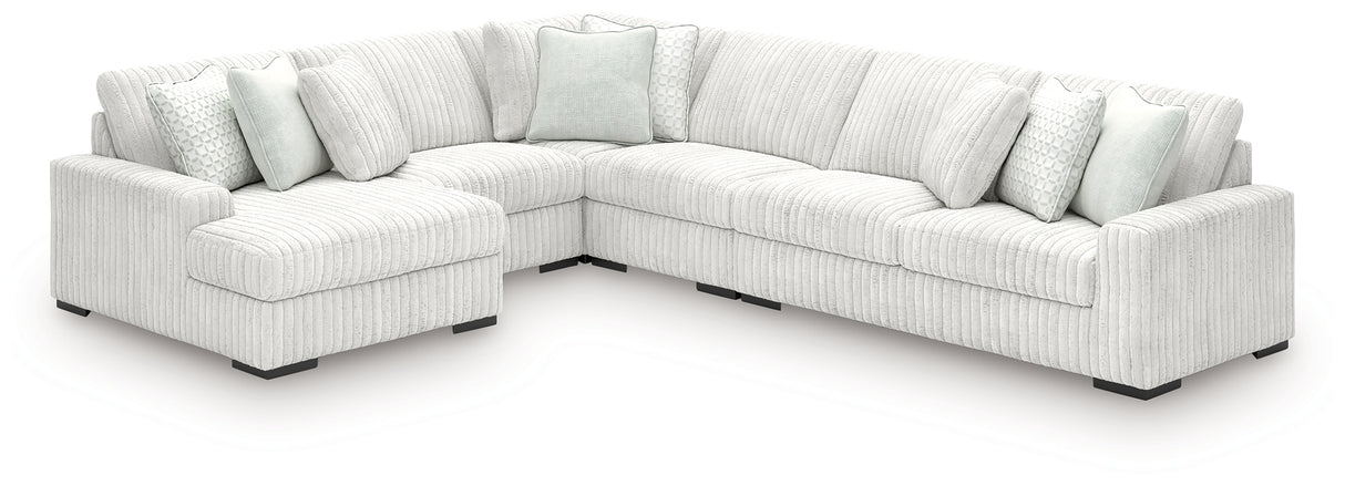 Stupendous 5-Piece Sectional with Chaise (Sectional Orientation: Left Arm Facing)