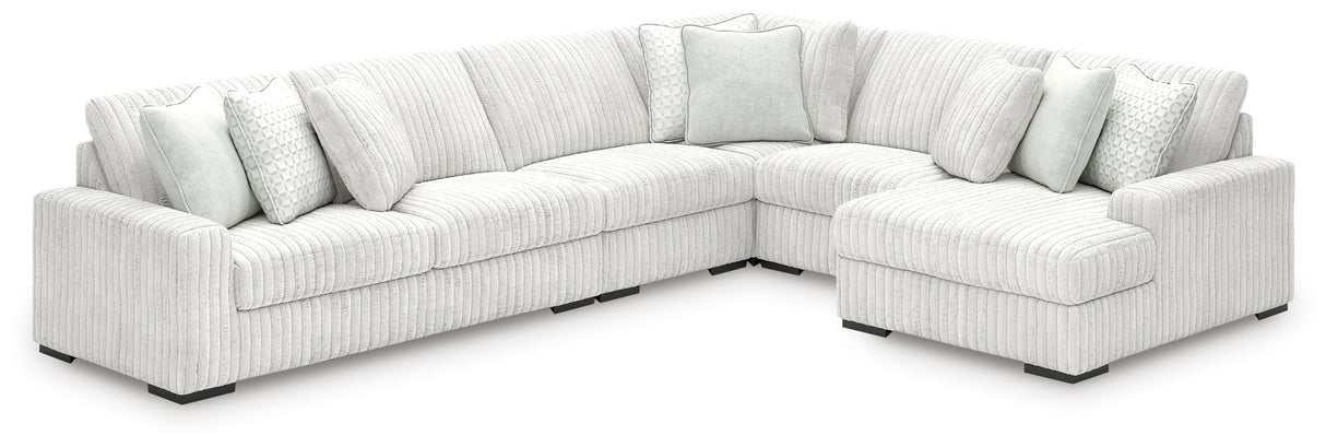 Stupendous 5-Piece Sectional with Chaise (Sectional Orientation: Right Arm Facing)