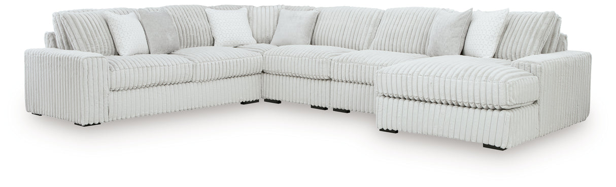 Stupendous 5-Piece Sectional with Chaise (Sectional Orientation: Right Arm Facing)