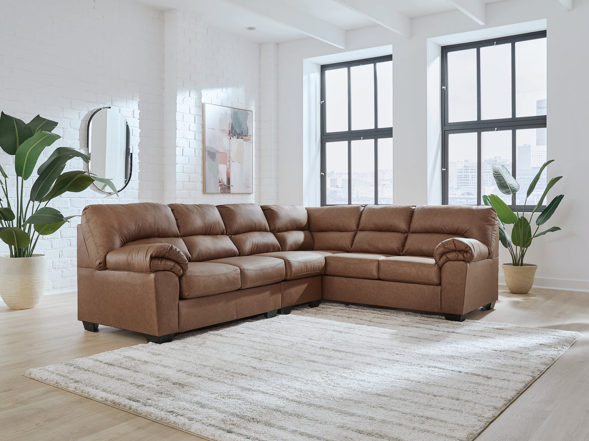 WillowBend 3-Piece Sectional (Color: Caramel)