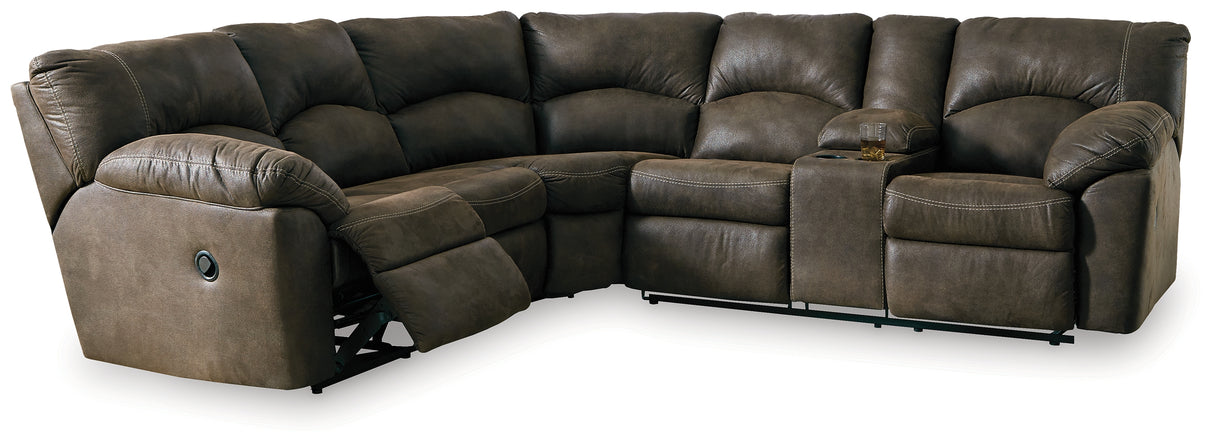 Tambo 3-Piece Sectional with Recliner (Left-Arm Facing Reclining Loveseat, Right-Arm Facing Reclining Loveseat, Recliner)