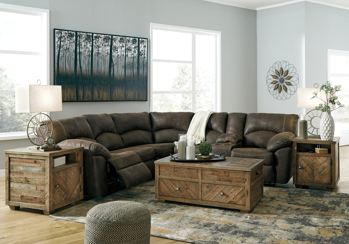 Tambo 2-Piece Reclining Sectional (Color: Canyon)