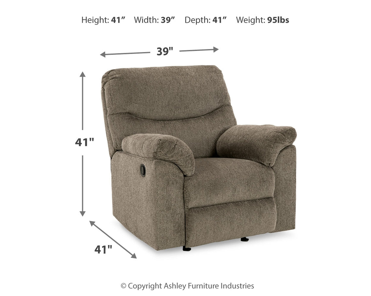 Alphons 3-Piece Sofa, Loveseat and Recliner (Reclining Sofa, Reclining Loveseat, Recliner)