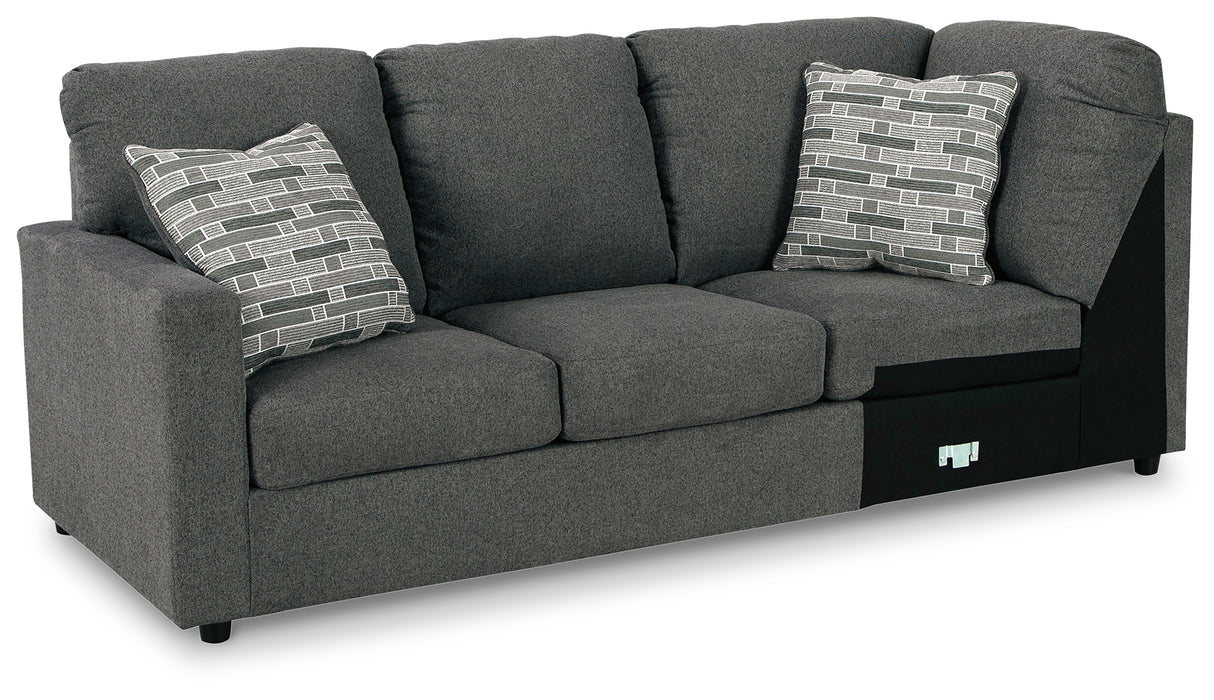 Edenfield 4-Piece Sectional with Ottoman (Right-Arm Facing Corner Chaise, Armless Loveseat, Left-Arm Facing Sofa with Corner Wedge, Oversized Accent Ottoman)