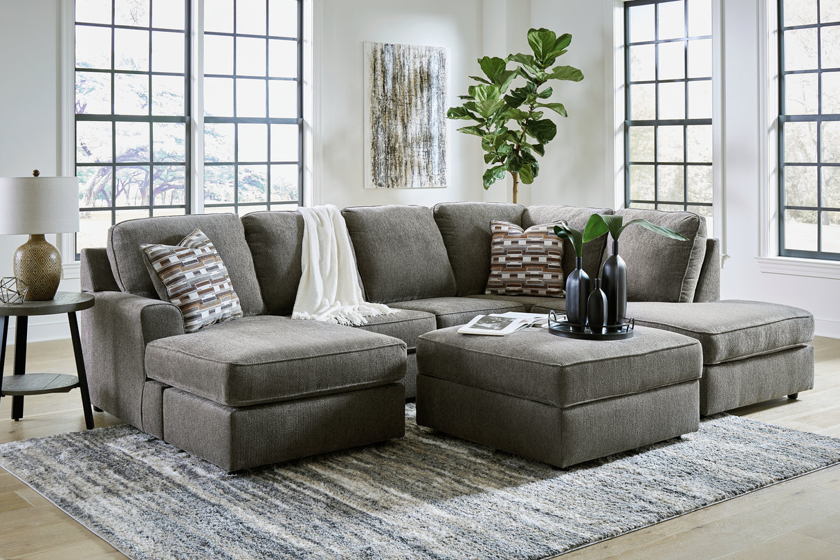 O'Phannon 3-Piece Sectional with Ottoman (Left-Arm Facing Sofa Chaise, Right-Arm Facing Corner Chaise, Ottoman With Storage)