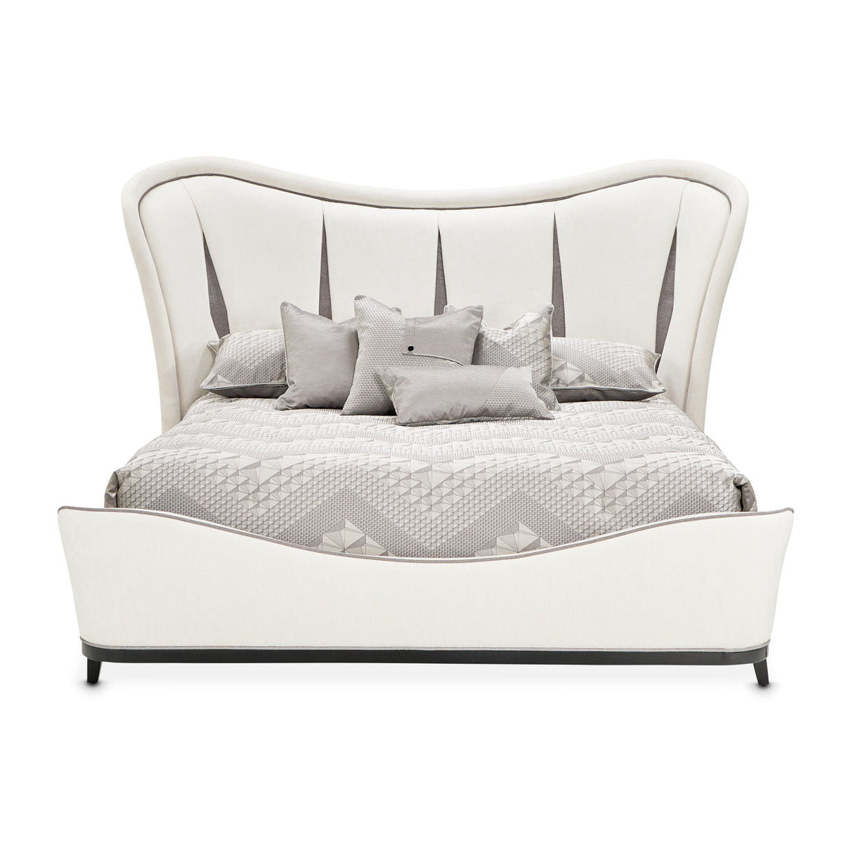 Tuxedo - Eastern King Upholstered Bed - Piano Keyboard