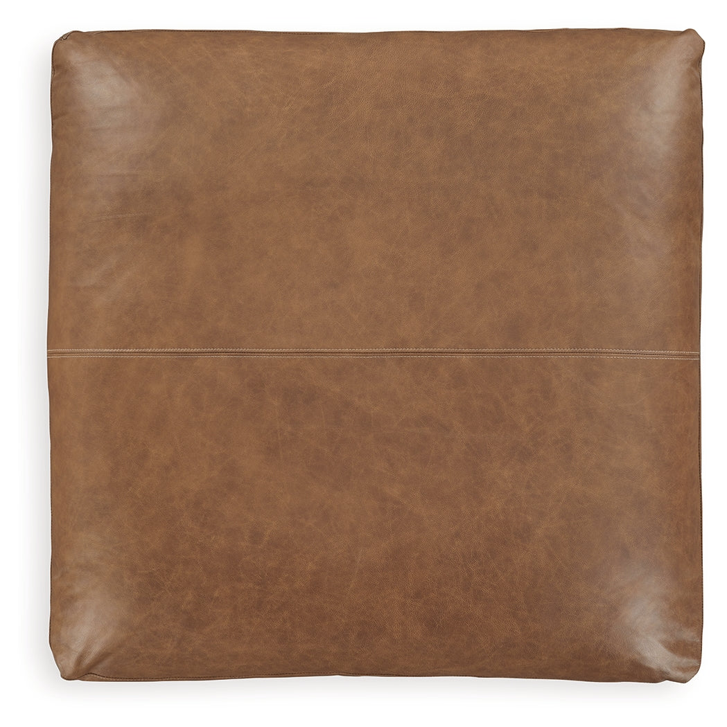 Emilia Oversized Accent Ottoman (Color: Caramel)