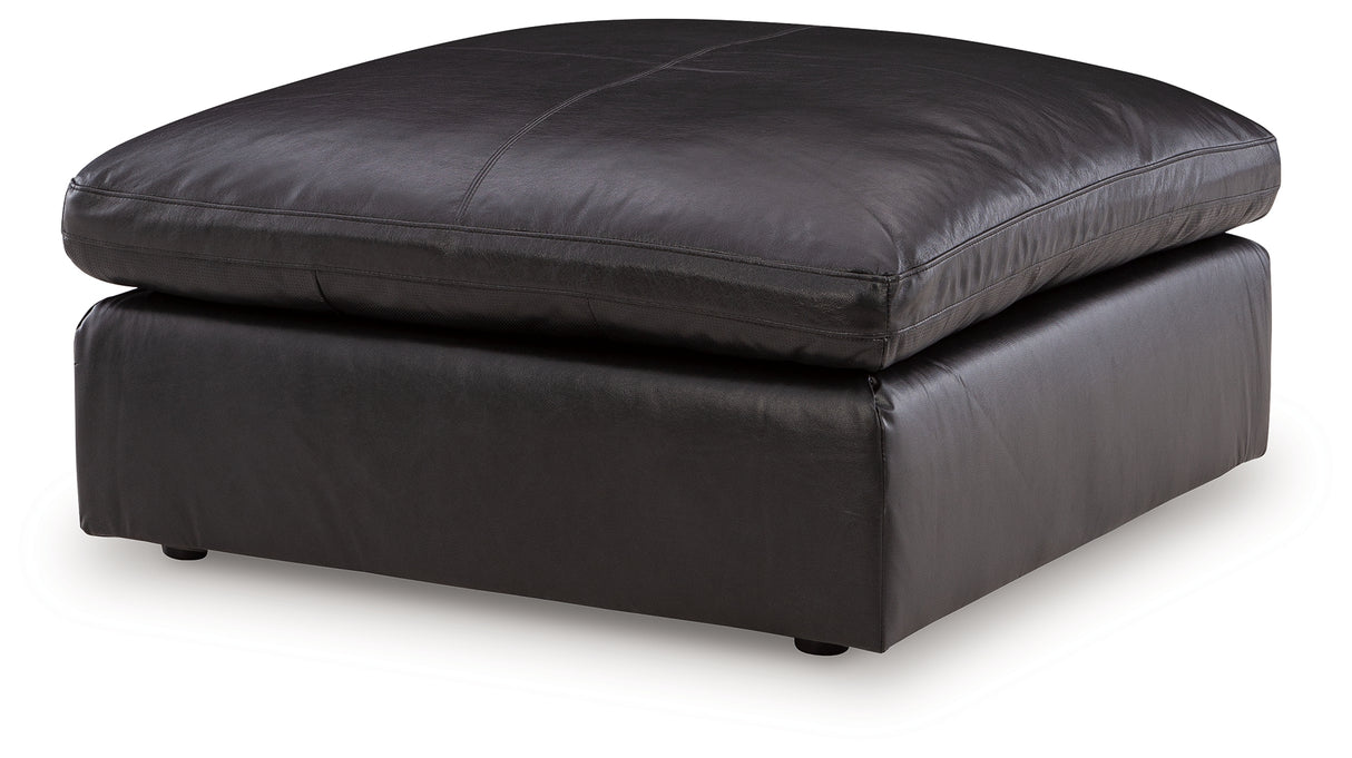 Emilia Oversized Accent Ottoman (Color: Black)