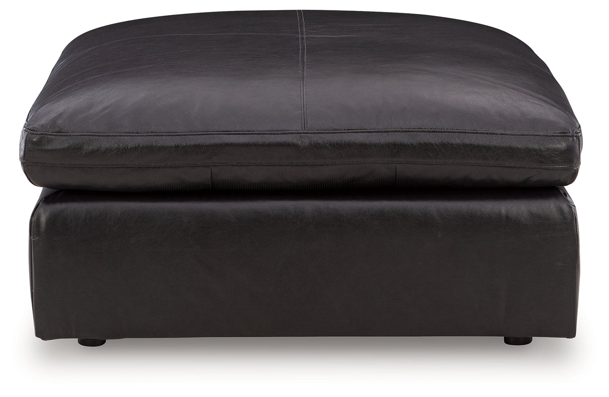 Emilia Oversized Accent Ottoman (Color: Black)
