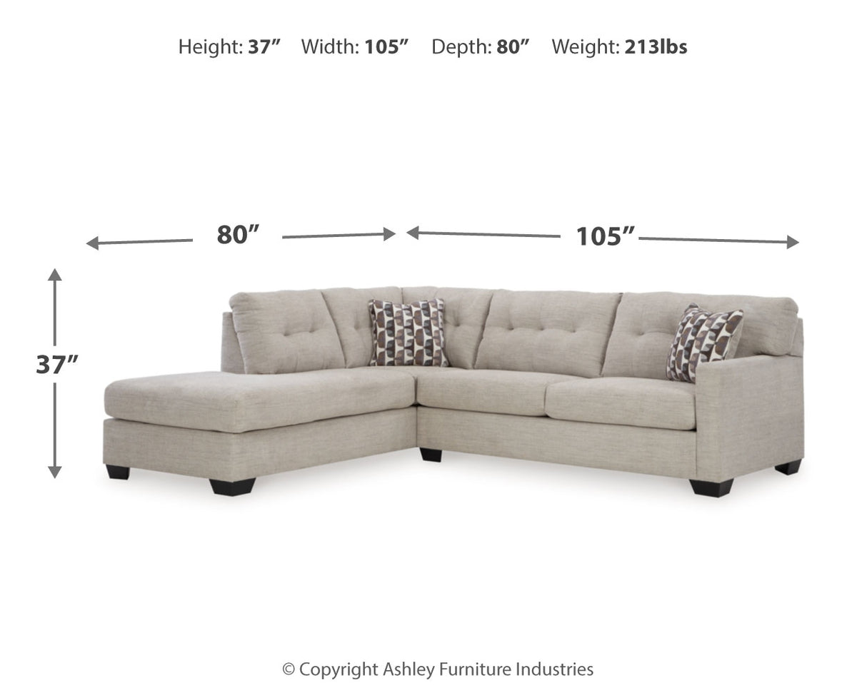 Mahoney 3-Piece Sectional with Ottoman (Left-Arm Facing Corner Chaise, Right-Arm Facing Sofa, Oversized Accent Ottoman)