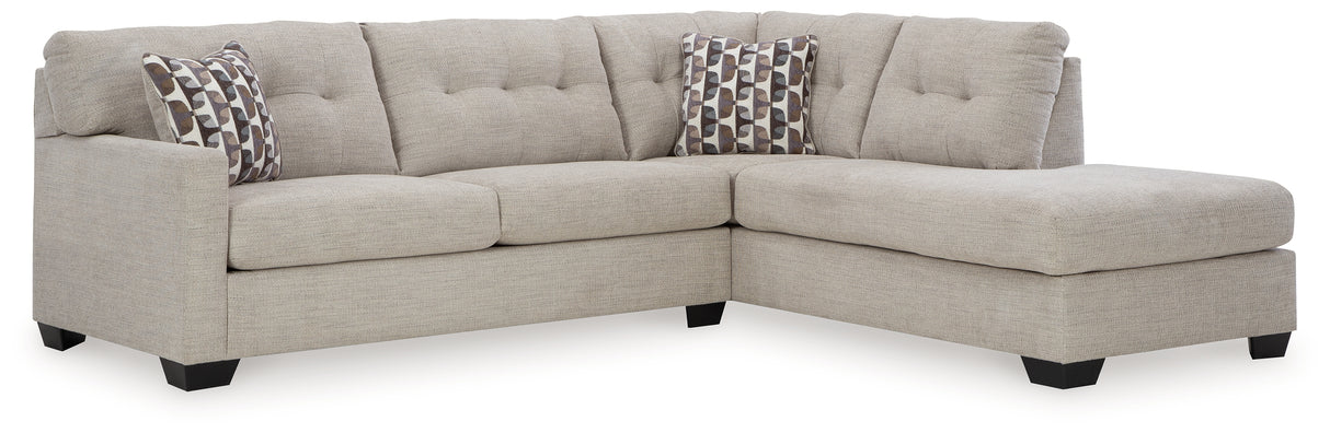 Mahoney 3-Piece Sectional with Ottoman (Right-Arm Facing Corner Chaise, Left-Arm Facing Sofa, Oversized Accent Ottoman)