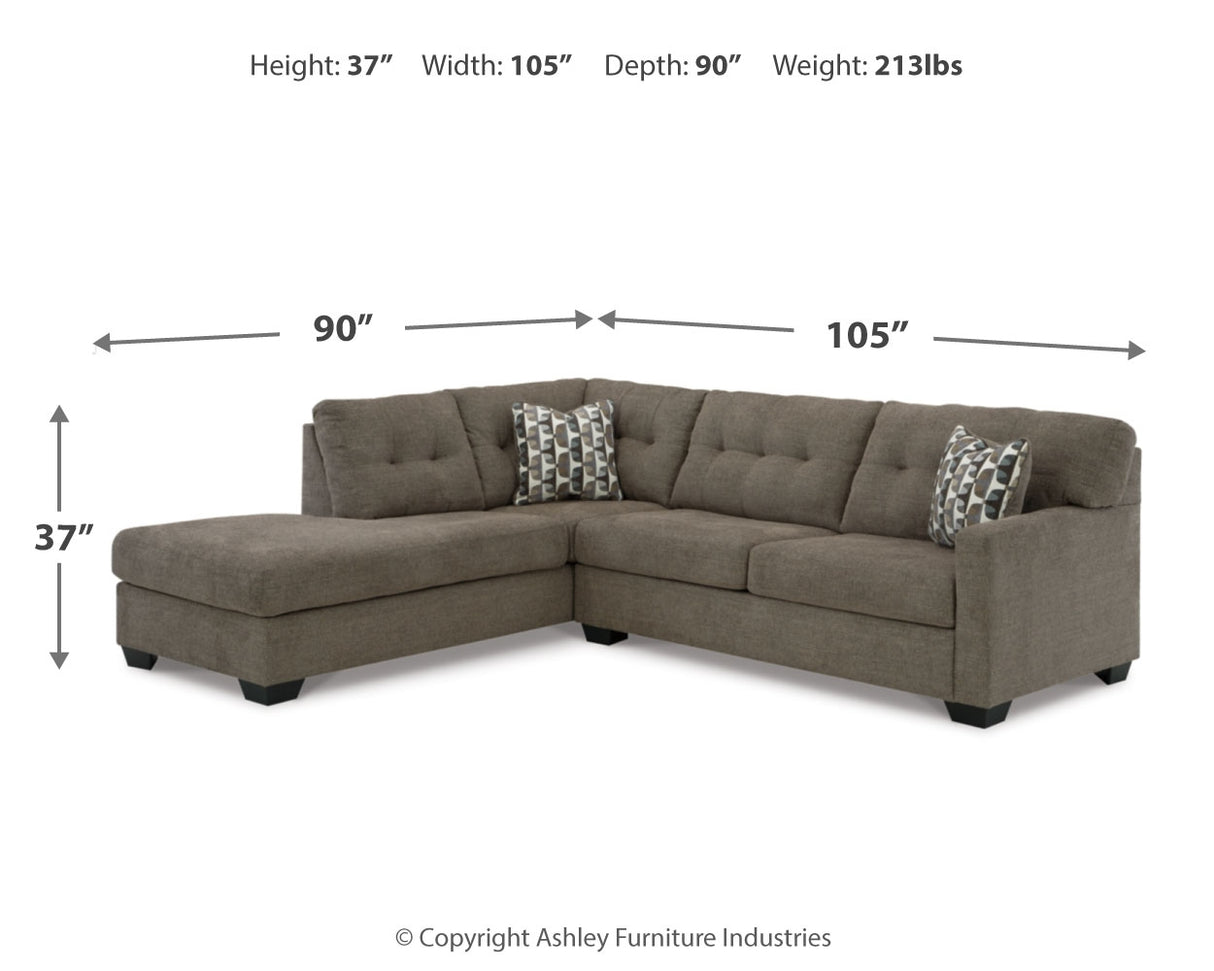 Mahoney 3-Piece Sectional with Ottoman (Left-Arm Facing Corner Chaise, Right-Arm Facing Sofa, Oversized Accent Ottoman)