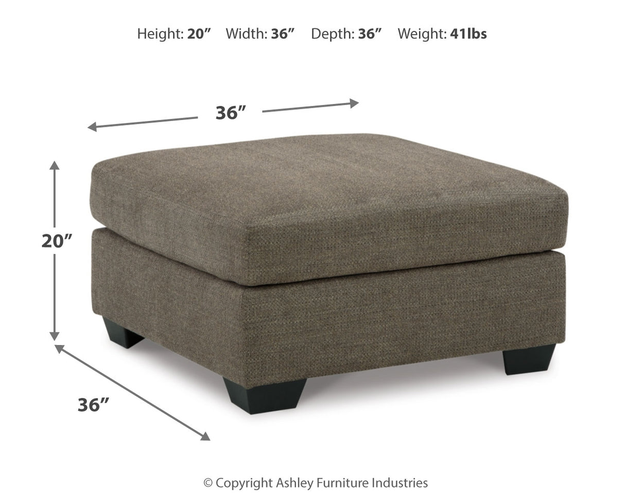 Mahoney 3-Piece Sectional with Ottoman (Right-Arm Facing Corner Chaise, Left-Arm Facing Sofa, Oversized Accent Ottoman)