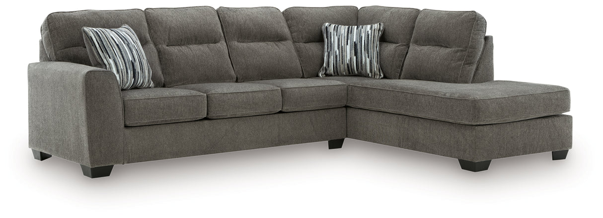 Olten 2-Piece Sectional with Chaise (Color: Graphite, Sectional Orientation: Right Arm Facing)