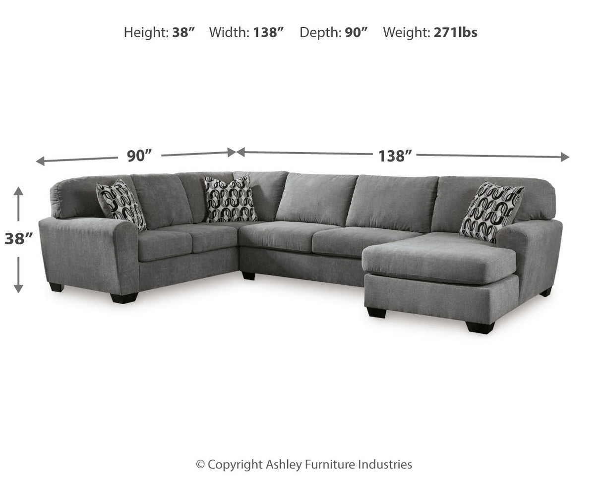 Birkdale Court 3-Piece Sectional with Chaise (Sectional Orientation: Right Arm Facing)