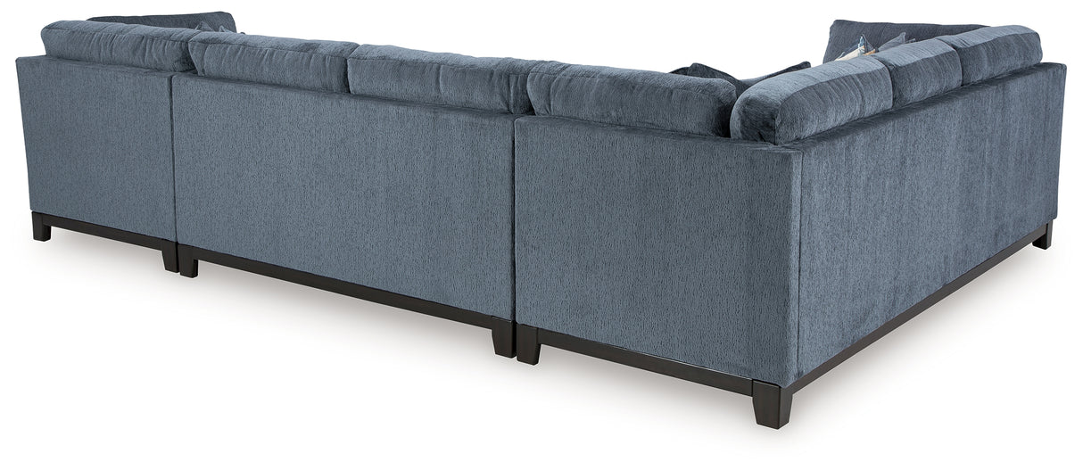 Maxon Place 3-Piece Sectional with Chaise (Color: Navy, Sectional Orientation: Right Arm Facing)