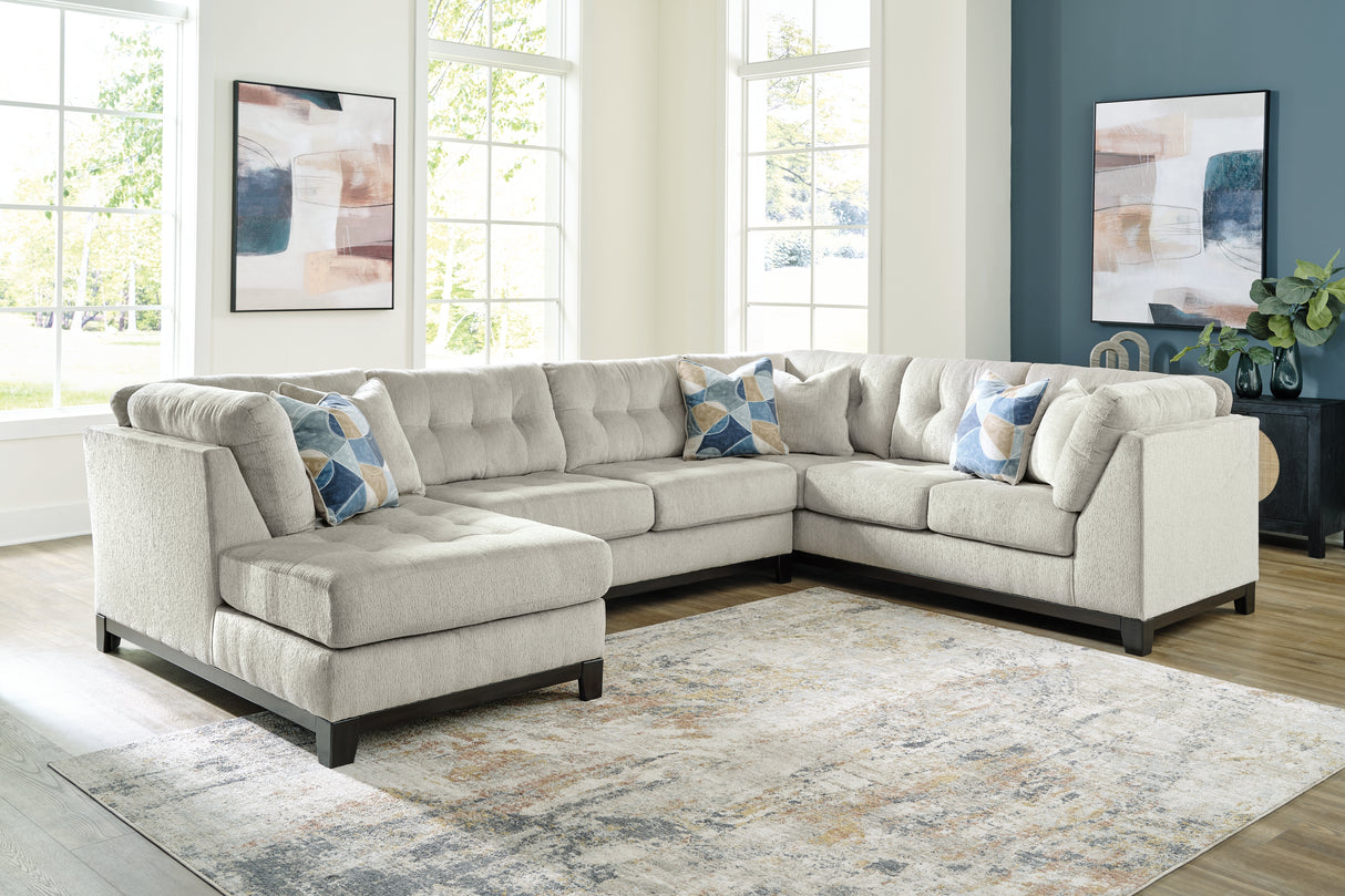 Maxon Place 3-Piece Sectional with Chaise (Color: Stone, Sectional Orientation: Left Arm Facing)