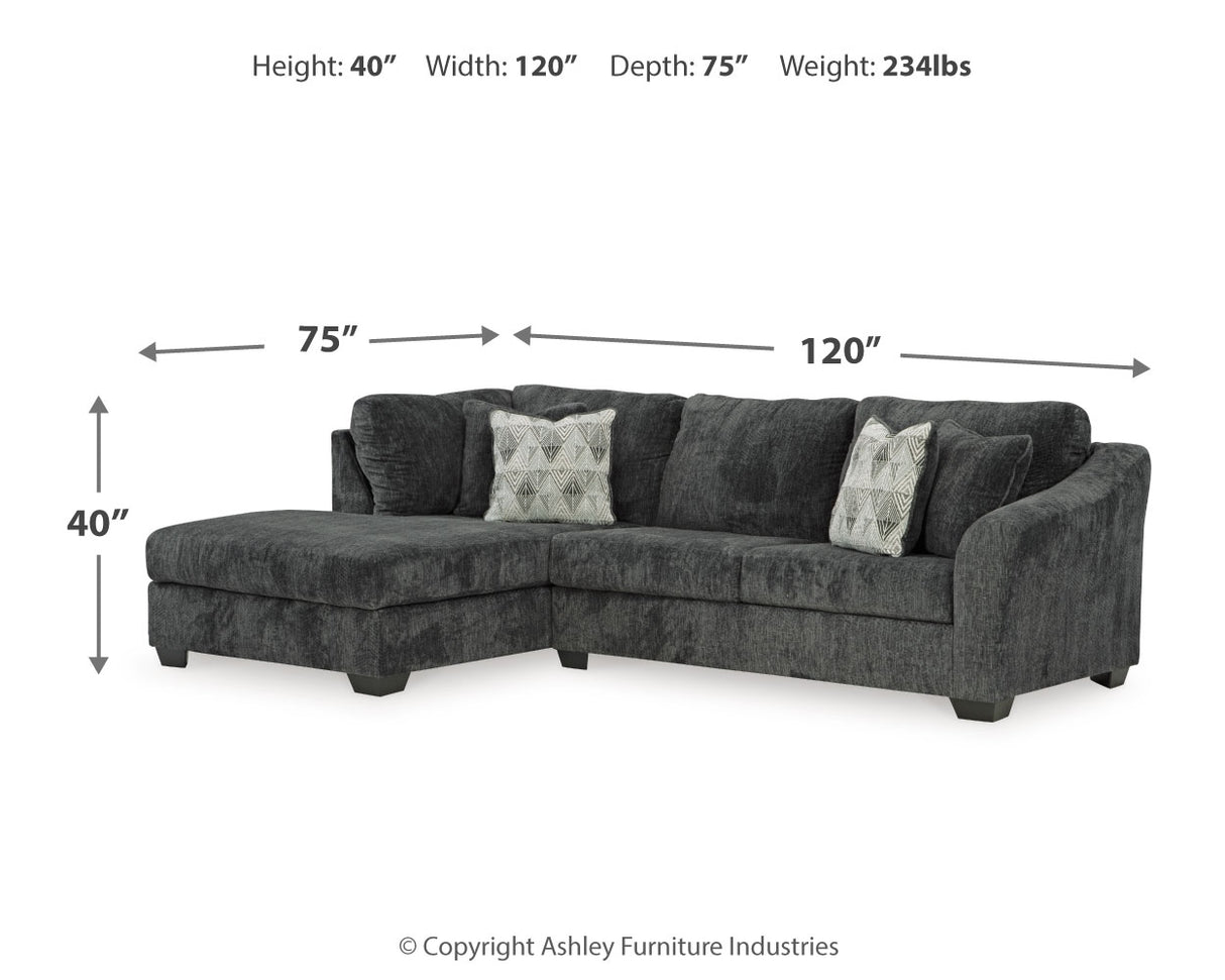 Biddeford 3-Piece Sectional with Ottoman (Left-Arm Facing Corner Chaise, Right-Arm Facing Sofa, Oversized Accent Ottoman)