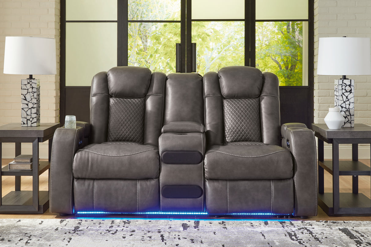 Fyne-Dyme 3-Piece Sofa, Loveseat and Recliner (Power Reclining Sofa, Power Reclining Loveseat with Console, Power Recliner)