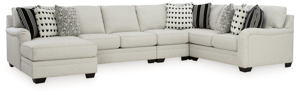 Huntsworth 6-Piece Sectional with Ottoman (Left-Arm Facing Corner Chaise, Armless Loveseat, Armless Chair, Right-Arm Facing Loveseat, Wedge, Oversized Accent Ottoman)