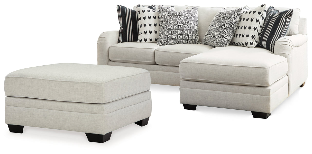 Huntsworth 3-Piece Sectional with Ottoman (Right-Arm Facing Corner Chaise, Left-Arm Facing Loveseat, Oversized Accent Ottoman)