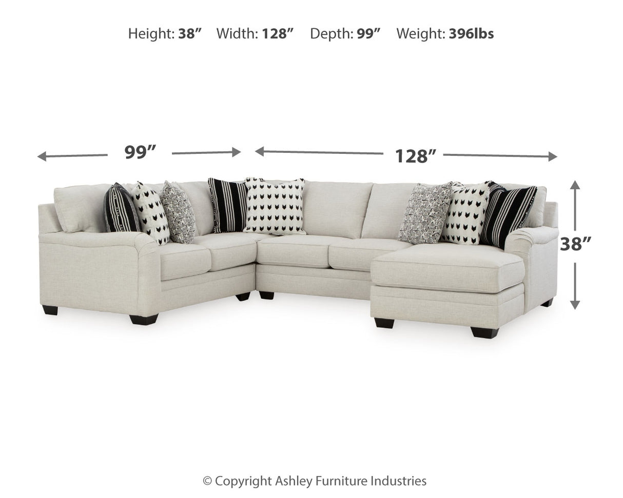 Huntsworth 5-Piece Sectional with Ottoman (Right-Arm Facing Corner Chaise, Armless Loveseat, Left-Arm Facing Loveseat, Wedge, Oversized Accent Ottoman)